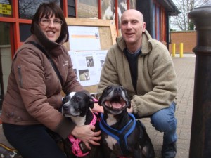 Sam & Jim with Trixie & Harry